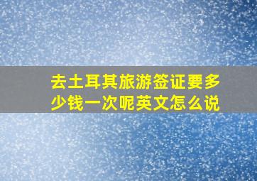 去土耳其旅游签证要多少钱一次呢英文怎么说