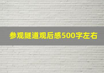 参观隧道观后感500字左右