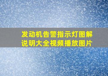 发动机告警指示灯图解说明大全视频播放图片