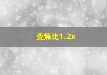 变焦比1.2x