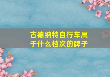 古德纳特自行车属于什么档次的牌子