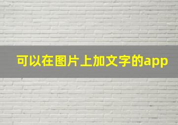 可以在图片上加文字的app