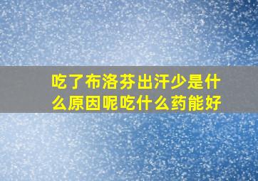 吃了布洛芬出汗少是什么原因呢吃什么药能好