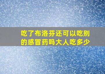 吃了布洛芬还可以吃别的感冒药吗大人吃多少