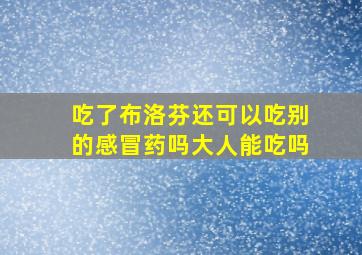 吃了布洛芬还可以吃别的感冒药吗大人能吃吗