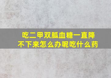 吃二甲双胍血糖一直降不下来怎么办呢吃什么药