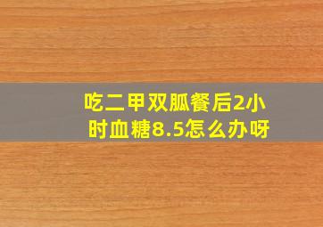 吃二甲双胍餐后2小时血糖8.5怎么办呀