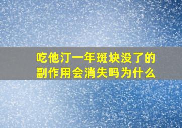 吃他汀一年斑块没了的副作用会消失吗为什么