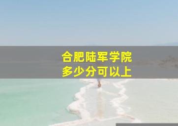 合肥陆军学院多少分可以上