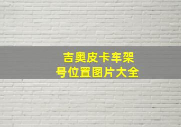 吉奥皮卡车架号位置图片大全