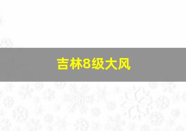 吉林8级大风