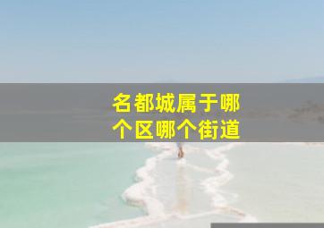 名都城属于哪个区哪个街道