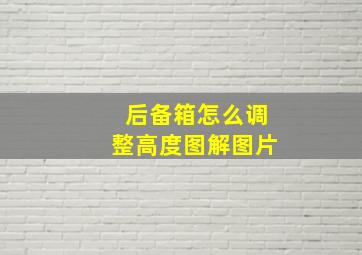 后备箱怎么调整高度图解图片