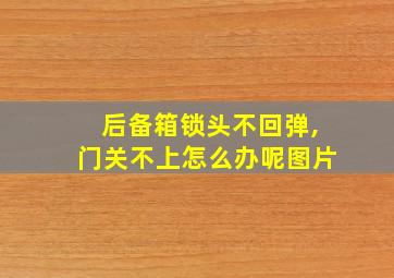 后备箱锁头不回弹,门关不上怎么办呢图片