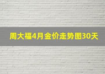 周大福4月金价走势图30天