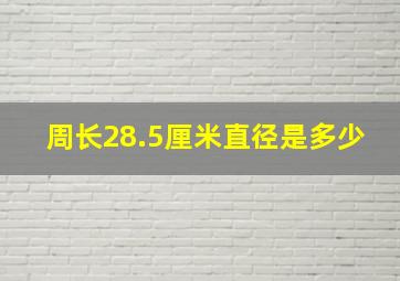 周长28.5厘米直径是多少