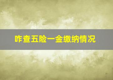 咋查五险一金缴纳情况