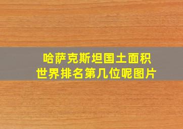 哈萨克斯坦国土面积世界排名第几位呢图片