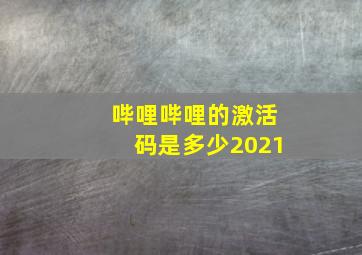 哔哩哔哩的激活码是多少2021