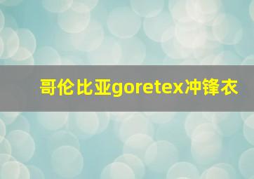 哥伦比亚goretex冲锋衣