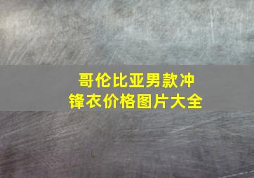 哥伦比亚男款冲锋衣价格图片大全