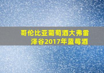 哥伦比亚葡萄酒大弗雷泽谷2017年蓝莓酒