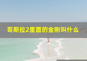 哥斯拉2里面的金刚叫什么