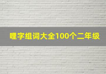 哩字组词大全100个二年级