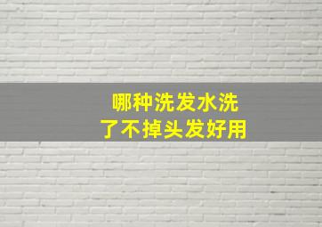 哪种洗发水洗了不掉头发好用