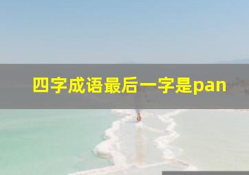 四字成语最后一字是pan