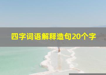 四字词语解释造句20个字