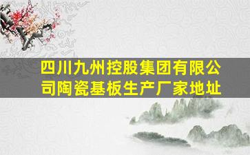 四川九州控股集团有限公司陶瓷基板生产厂家地址