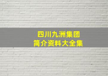 四川九洲集团简介资料大全集