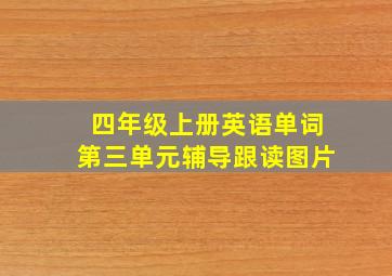 四年级上册英语单词第三单元辅导跟读图片