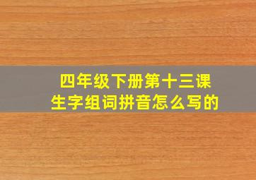 四年级下册第十三课生字组词拼音怎么写的