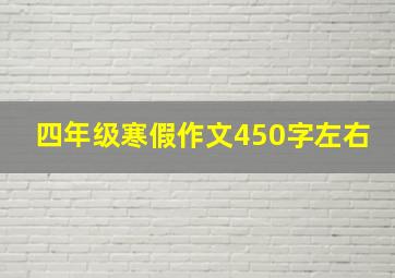 四年级寒假作文450字左右