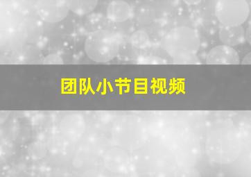 团队小节目视频