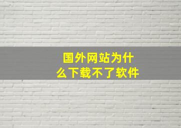 国外网站为什么下载不了软件