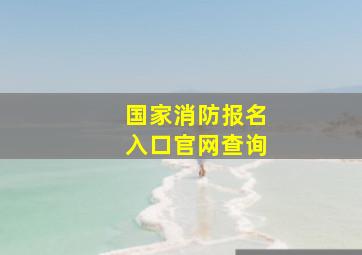 国家消防报名入口官网查询