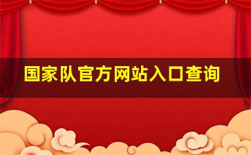 国家队官方网站入口查询