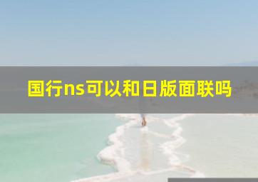 国行ns可以和日版面联吗