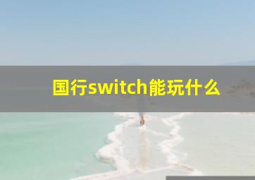 国行switch能玩什么