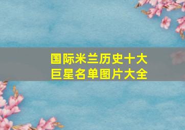 国际米兰历史十大巨星名单图片大全