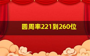 圆周率221到260位