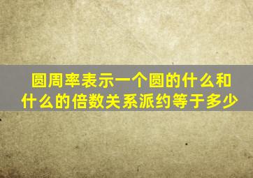 圆周率表示一个圆的什么和什么的倍数关系派约等于多少