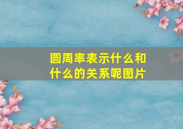 圆周率表示什么和什么的关系呢图片