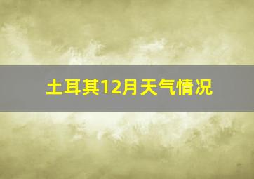 土耳其12月天气情况