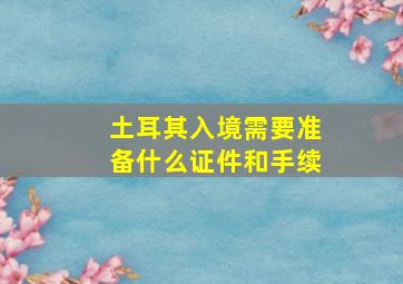 土耳其入境需要准备什么证件和手续