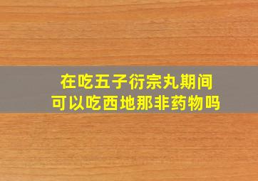 在吃五子衍宗丸期间可以吃西地那非药物吗