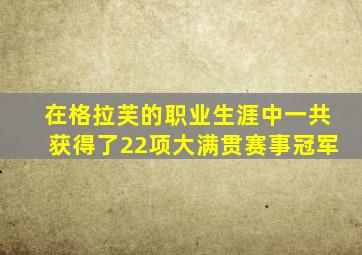 在格拉芙的职业生涯中一共获得了22项大满贯赛事冠军